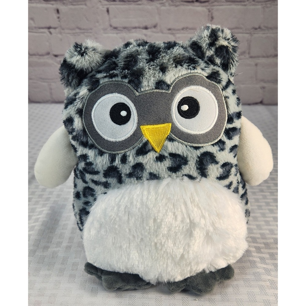 Argento SC Spotted Owl Gray Leopard Pattern Weighted Plush Toy Pillow Excellent